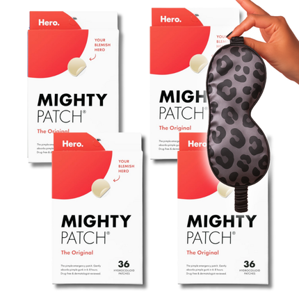 x4 Mighty Pimple Patch Original 36 pack (FREE Satin Sleep Mask)